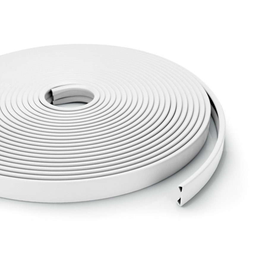 PVC-räcke STANDARD 40x8mm vit