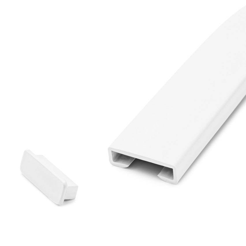 Zakończenie do listwy poręczowej PCV STANDARD, 40x8 biały