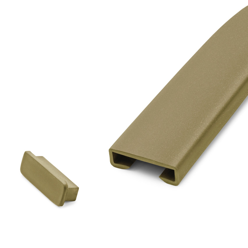 Zakończenie do listwy poręczowej PCV STANDARD, 40x8 mosiądz