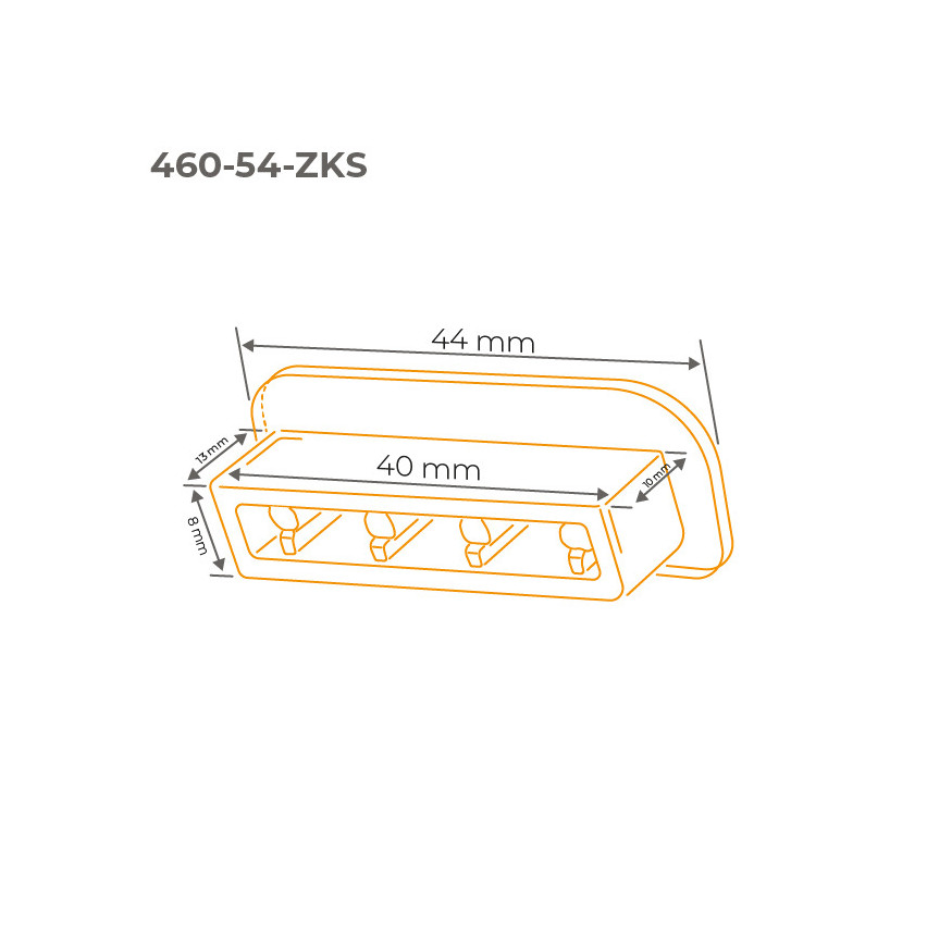 Zakończenie do listwy poręczowej PCV STANDARD, 40x8 biały