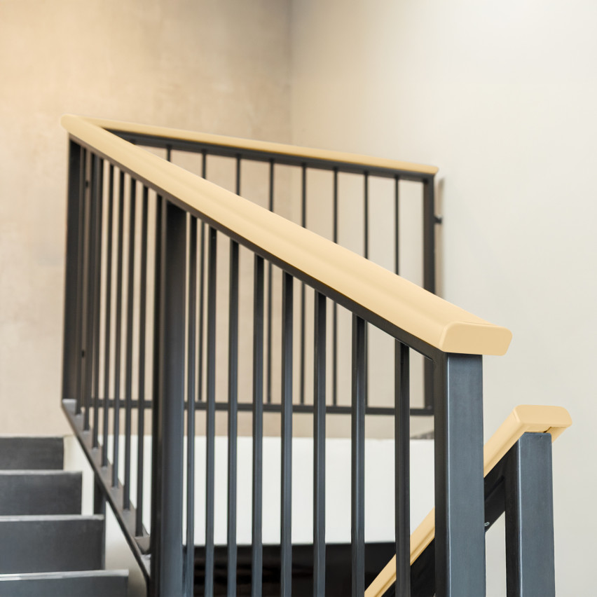 Avslutning för PVC-räckeprofil, gavel för PREMIUM-räckeprofil, 40x8, gräddfärgad