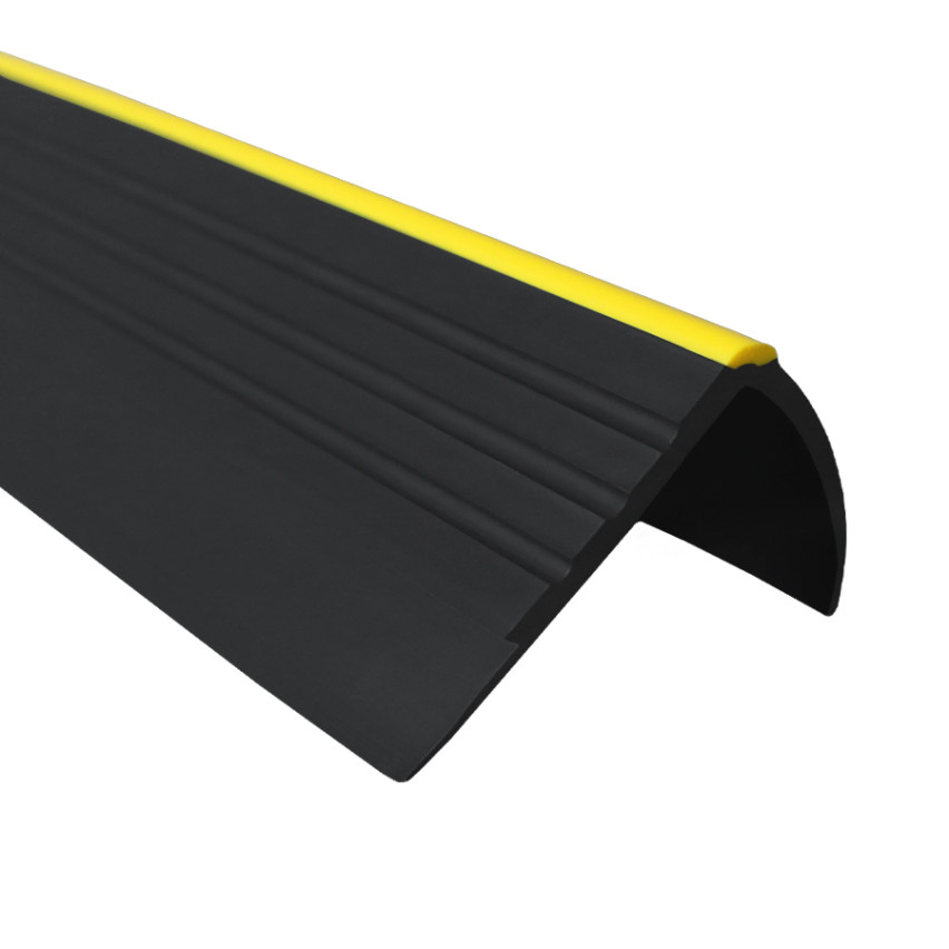 Anti-slip profil för trappor 40x40mm varning 150cm svart