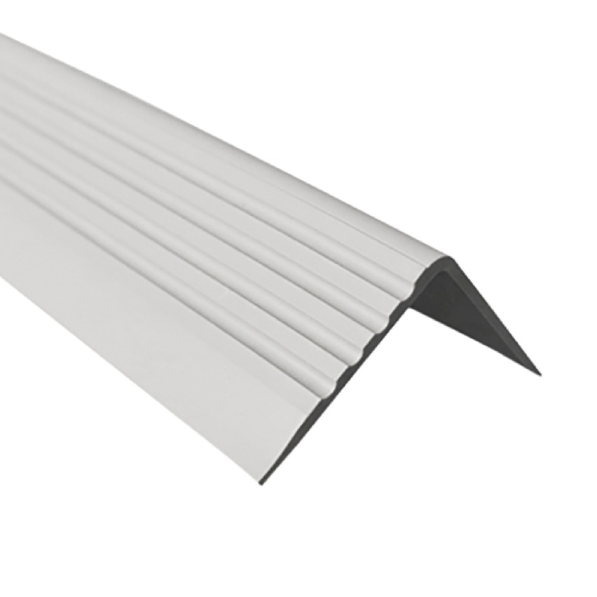 Halkskyddad trappprofil 50x42mm 150cm ljusgrå