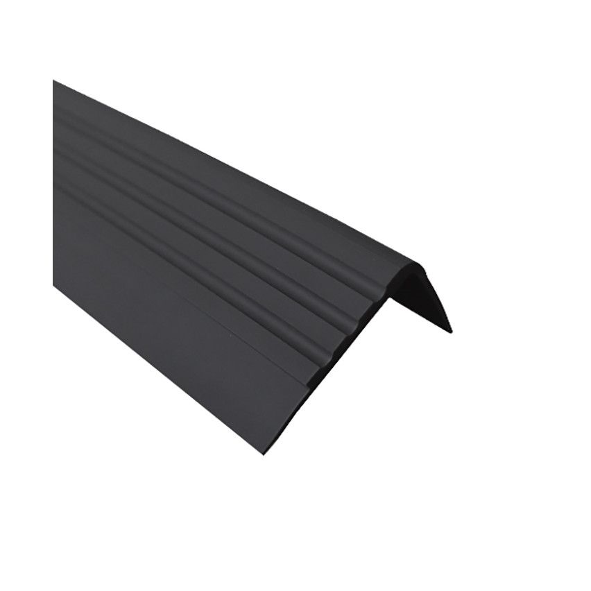 Antiglidprofil för trappor med klister, 30x27 mm, svart