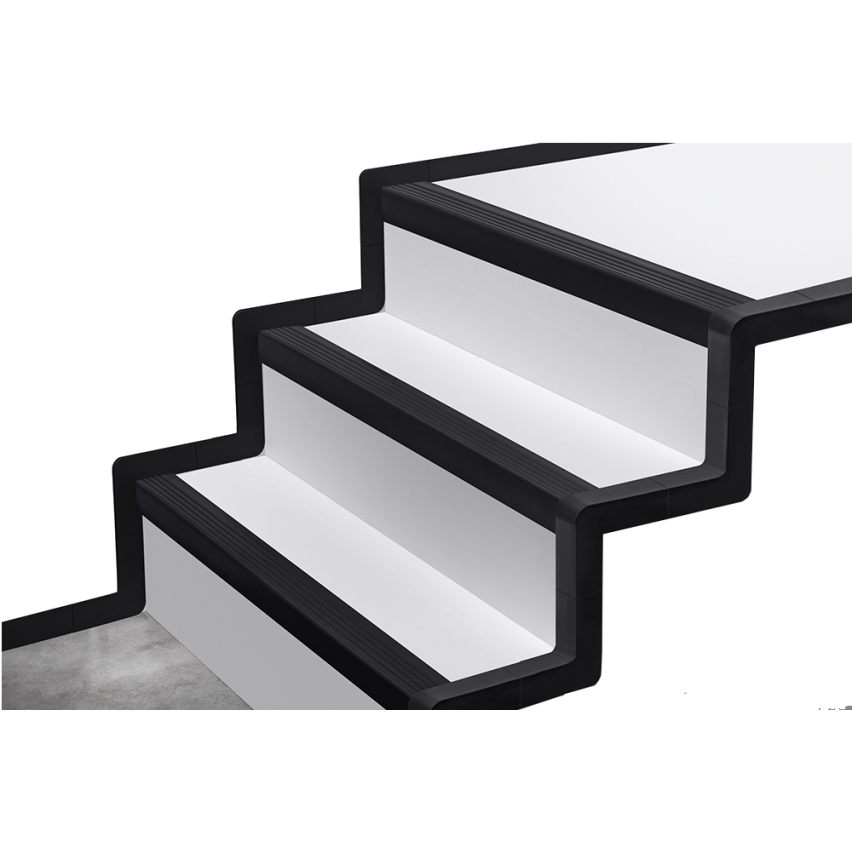Set för efterbehandling av beige PVC-trappor