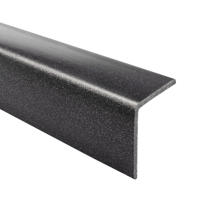 Mjuk hörnskyddslist PVC självhäftande svart-silver, skyddande KM