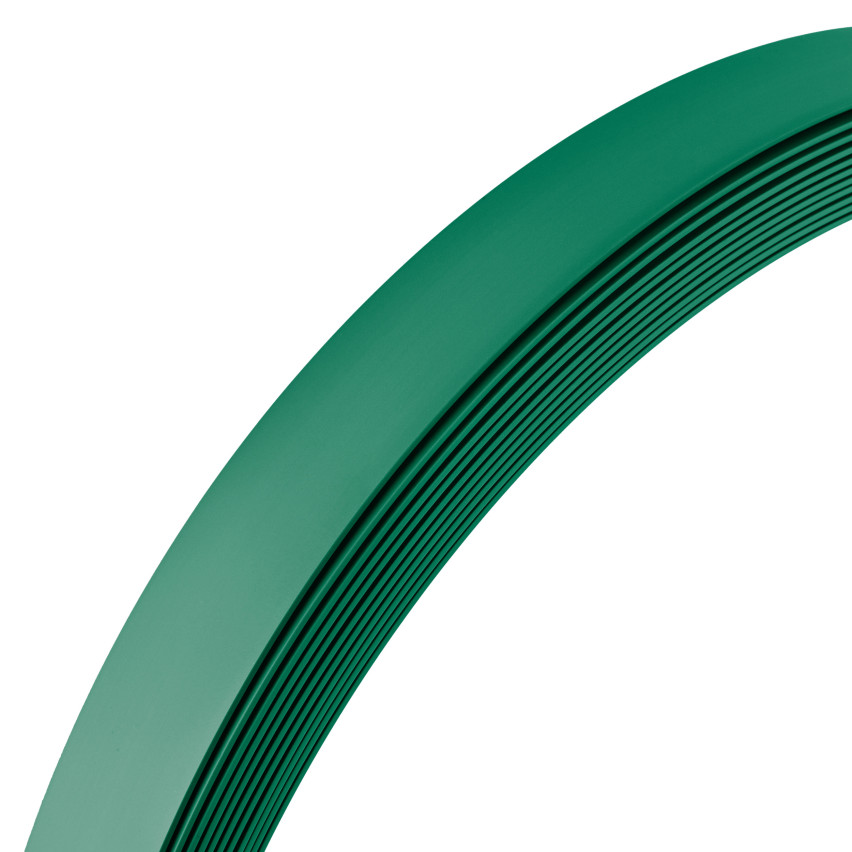 Plattstång av hård PVC med häftämne, grön, 10 m