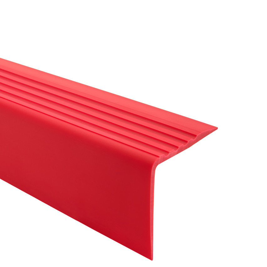 Halkfri trappkantlist PVC 50x50 mm, Röd, trapprofil varningsprofil RGP-O