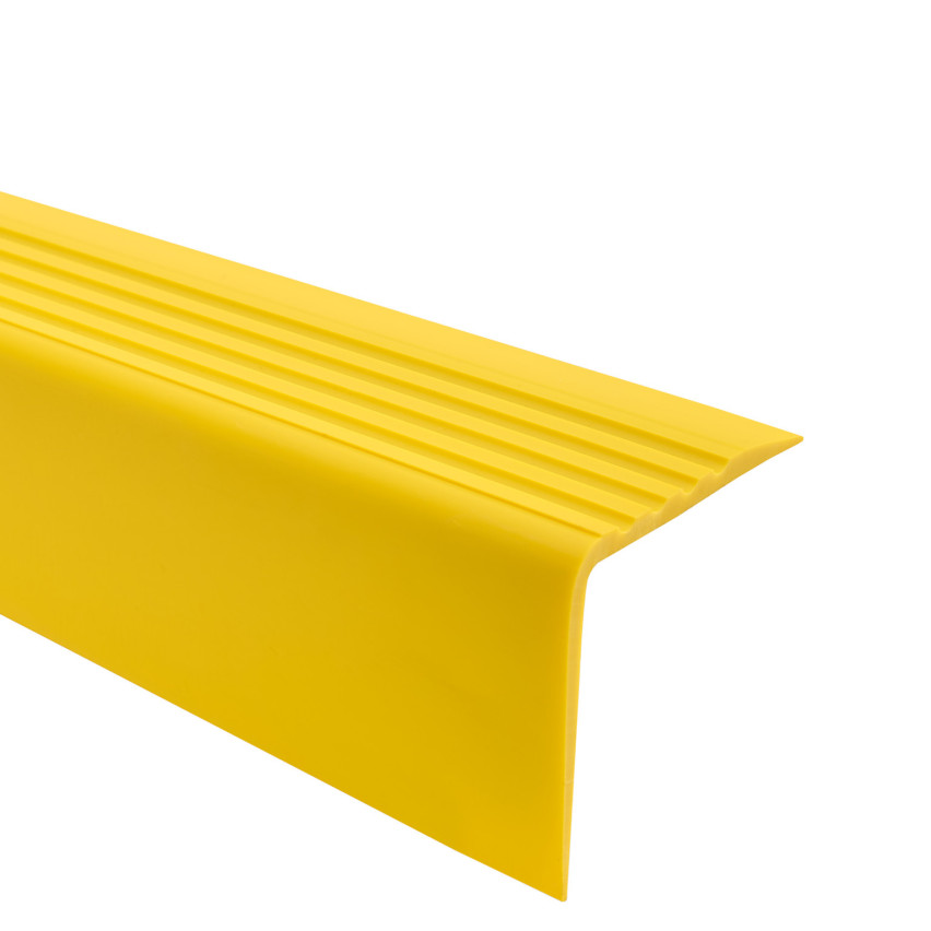 Antiglidprofil för trappor med självhäftande material, 50x42 mm, gul, 