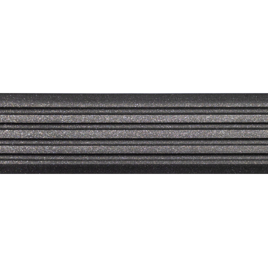 halkskyddslist 35 mm, 5 m, svart-silver självhäftande, flexibel, mjuk remsa LAP