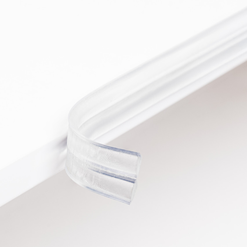 Kantband, self-adhesive transparent PVC 10x10 mm, 5 m, genomskinlig