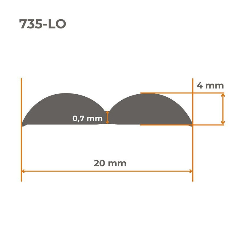 Kantband, self-adhesive transparent PVC 10x10 mm, 5 m, genomskinlig