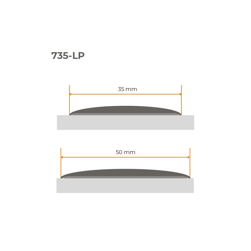Tröskel- och expansionslister, självhäftande PVC, grå