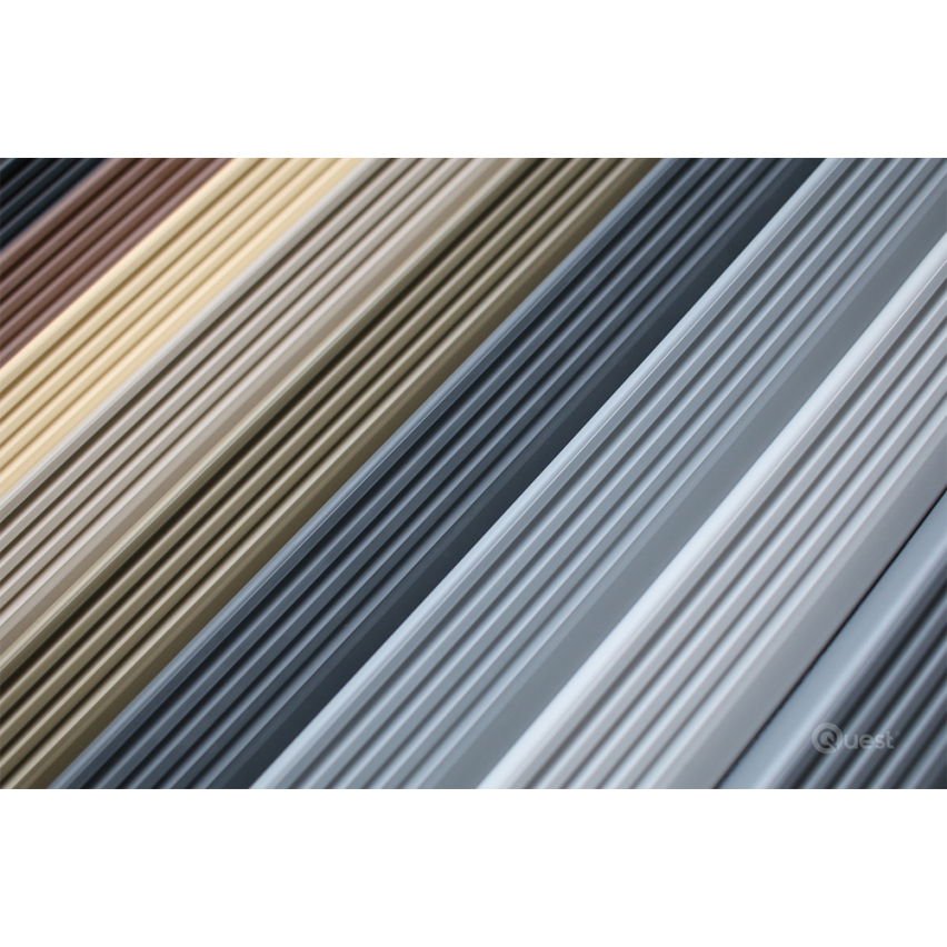 Halkfri trappkantlist PVC 40x25 mm, lila, självhäftande trapprofil med självhäftande tejp ND