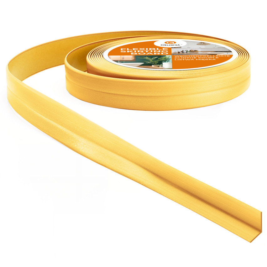 Kantband PVC 10x10 mm, 5 m, guld, självhäftande, flexibel