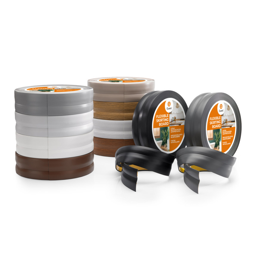 Golvlist självhäftande PVC 32x23 mm, vit självhäftande flexibel golvlist, sockelbräda sockel