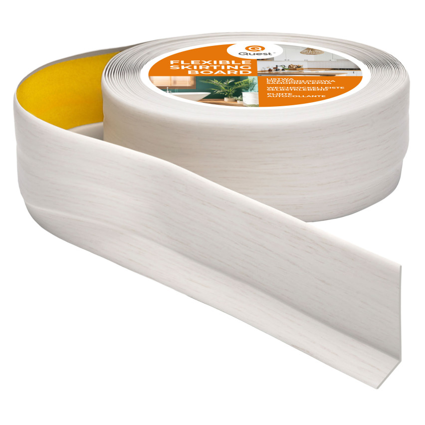 Golvlist självhäftande PVC 50x20 mm, björk självhäftande flexibel golvlist, sockelbräda sockel