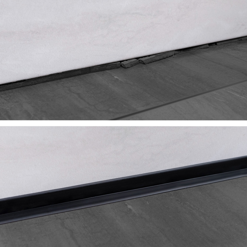 Självhäftande mjuka golvlister 50x20 mm, flexibla paneler för kök och badrum, PVC-sockel, tätningstejp, björk