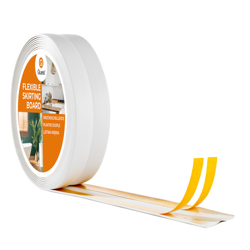Självhäftande PVC-avslutningslist, vit