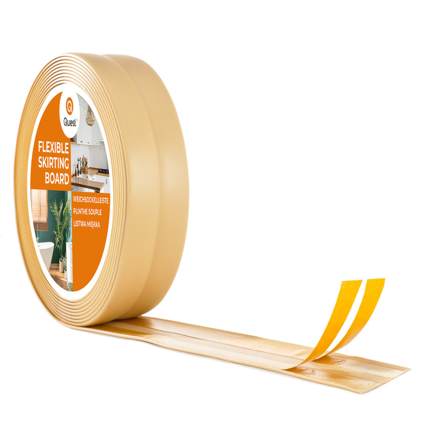 Självhäftande PVC-avslutningslist, krämfärgad