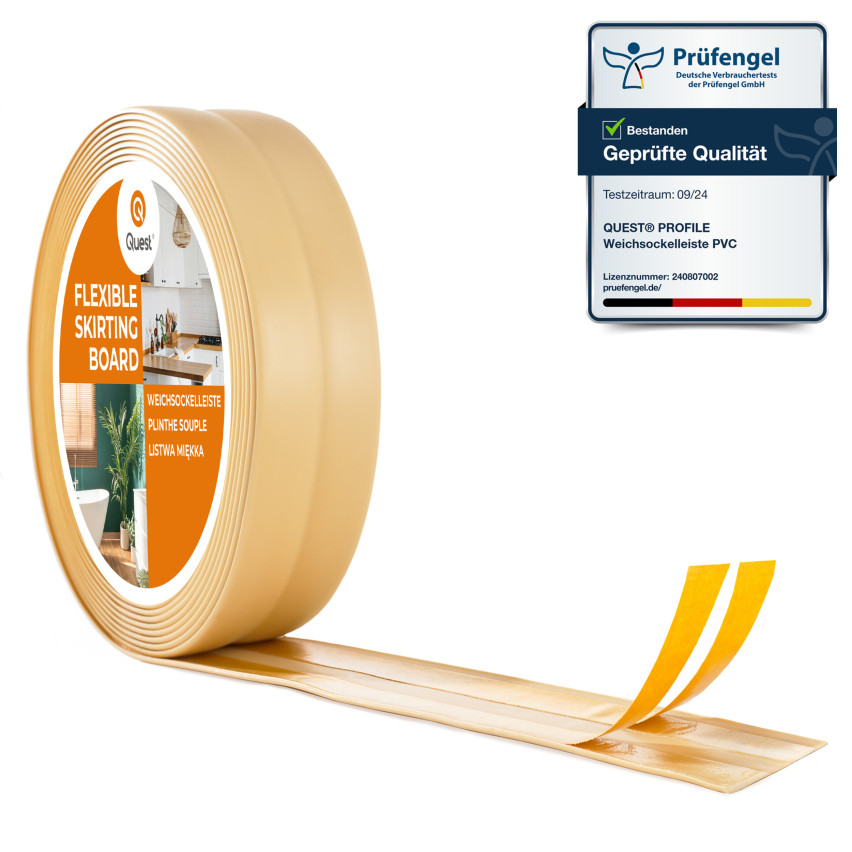 Självhäftande PVC-avslutningslist, krämfärgad
