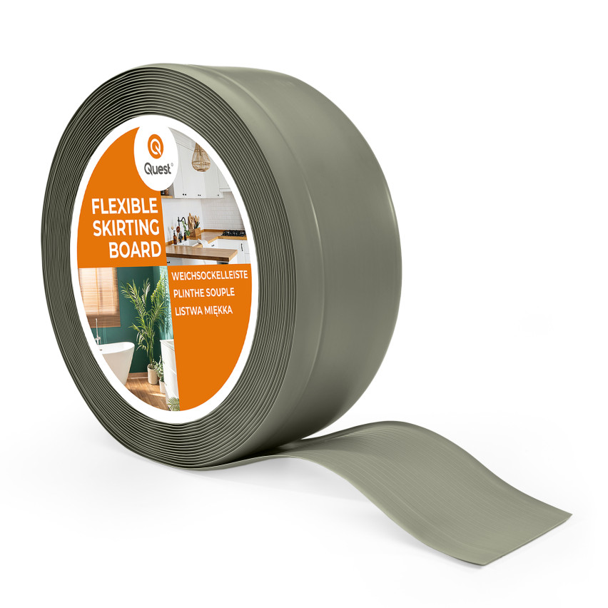 Golvlist självhäftande PVC 70x20 mm, olivgrön, flexibel golvlist, sockelbräda sockel