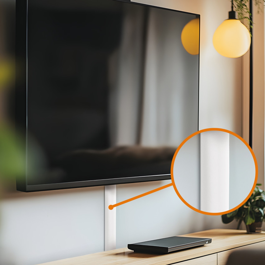 Kabelkanaler av PVC - 200 cm, trapetsformade, grå