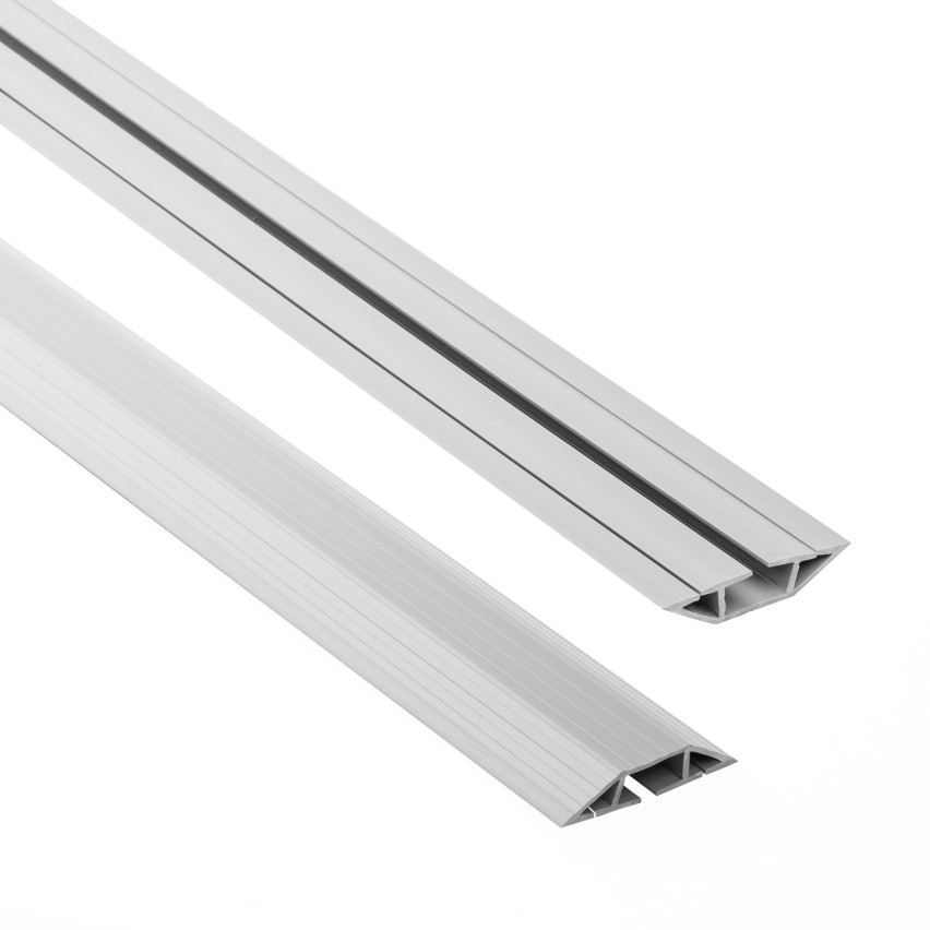 Kabelkanaler av PVC - 200 cm, trapetsformade, grå