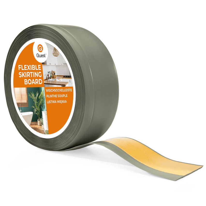 Golvlist självhäftande PVC 70x20 mm, olivgrön självhäftande flexibel golvlist, sockelbräda sockel