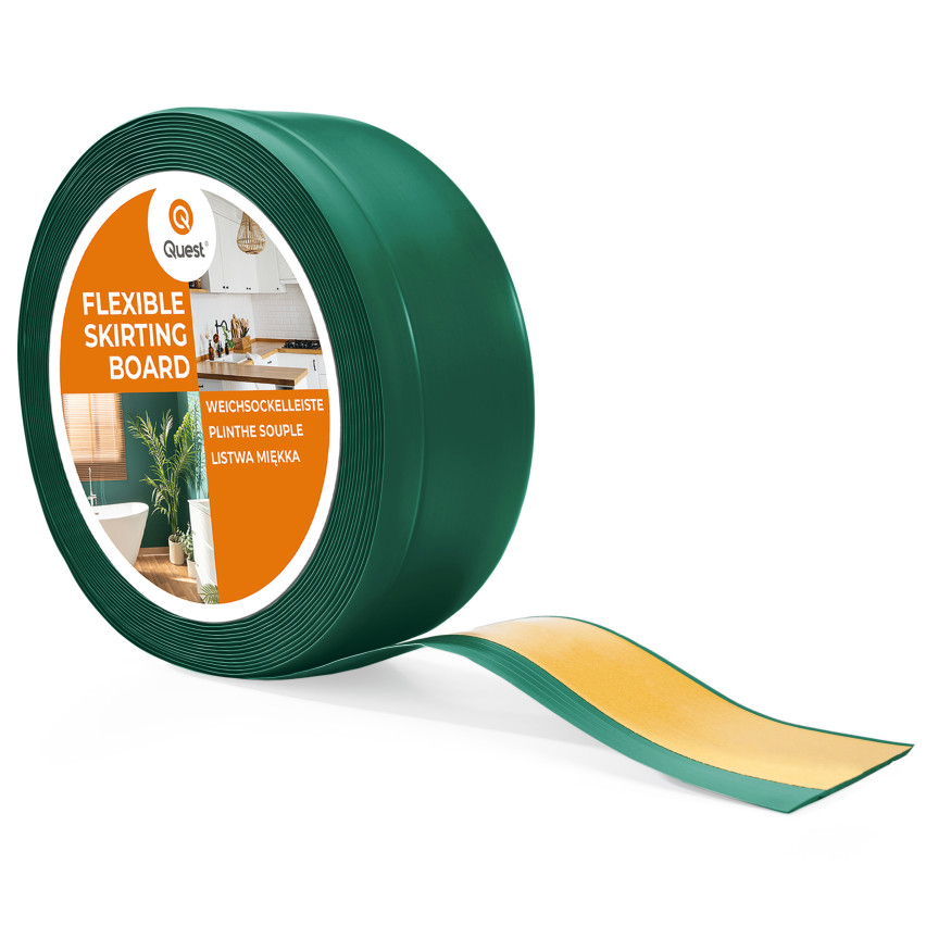 Golvlist självhäftande PVC 70x20 mm, grön självhäftande flexibel golvlist, sockelbräda sockel