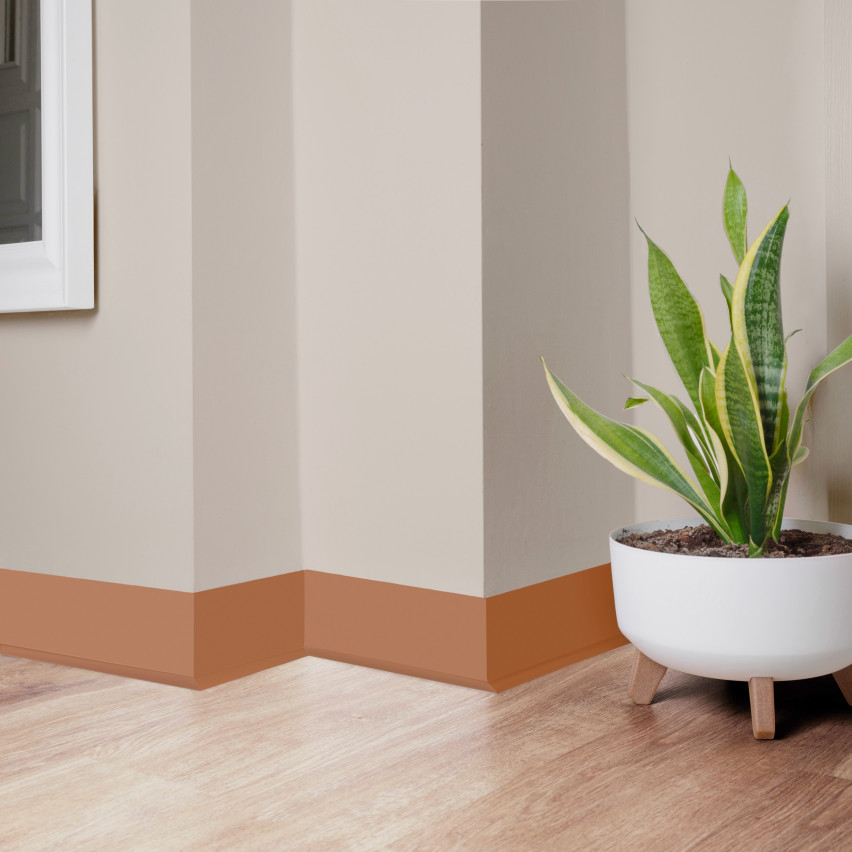 Golvlist självhäftande PVC 70x20 mm, Tegelsten självhäftande flexibel golvlist, sockelbräda sockel