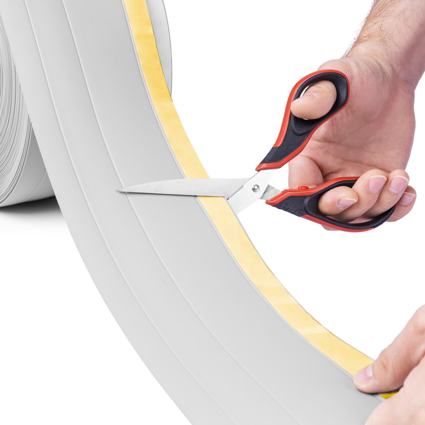 Mångsidig PVC-list 4-i-1 – Självhäftande Avslutningspanel, 120 mm, Mörkgrå