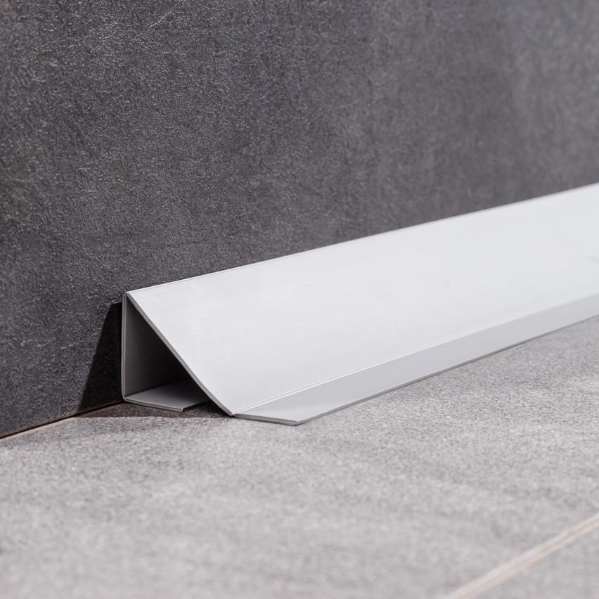 Mångsidig PVC-list 4-i-1 – Självhäftande Avslutningspanel, 120 mm, Mörkgrå