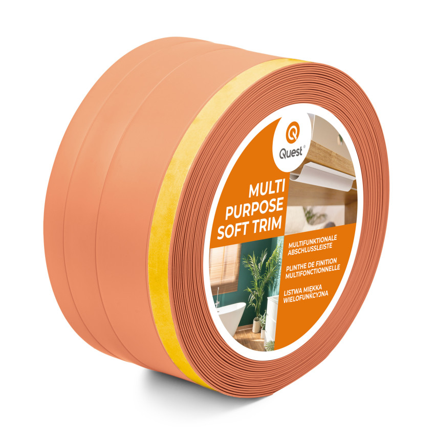 Mångsidig PVC-list 4-i-1 – Självhäftande Avslutningspanel, 120 mm, Tegelröd