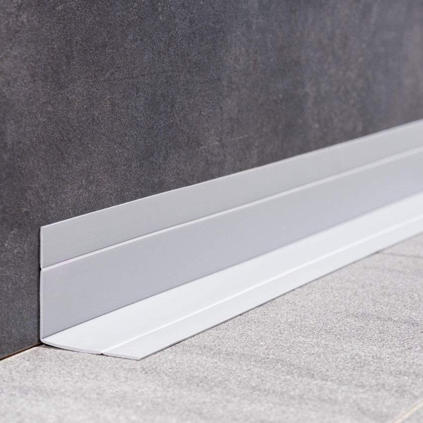 Mångsidig PVC-list 4-i-1 – Självhäftande Avslutningspanel, 120 mm, Mörkgrå