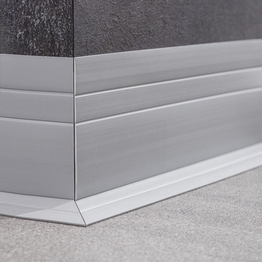 PVC Multifunktionell List 2in1 – Självhäftande Avslutningspanel, 110Mm, Brun