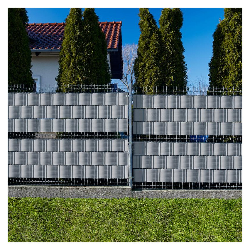 Insynsskydd PVC för trädgården och balkongen grå UV-beständig, 900 g/m2