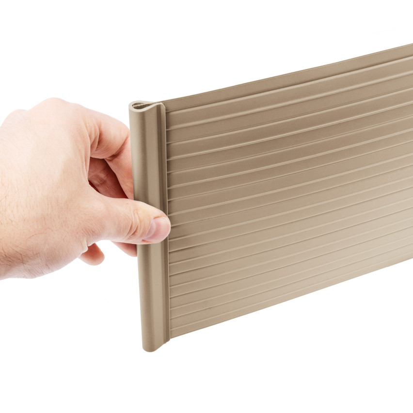 Klämma för fastsättning av panelremsa - staketband, beige
