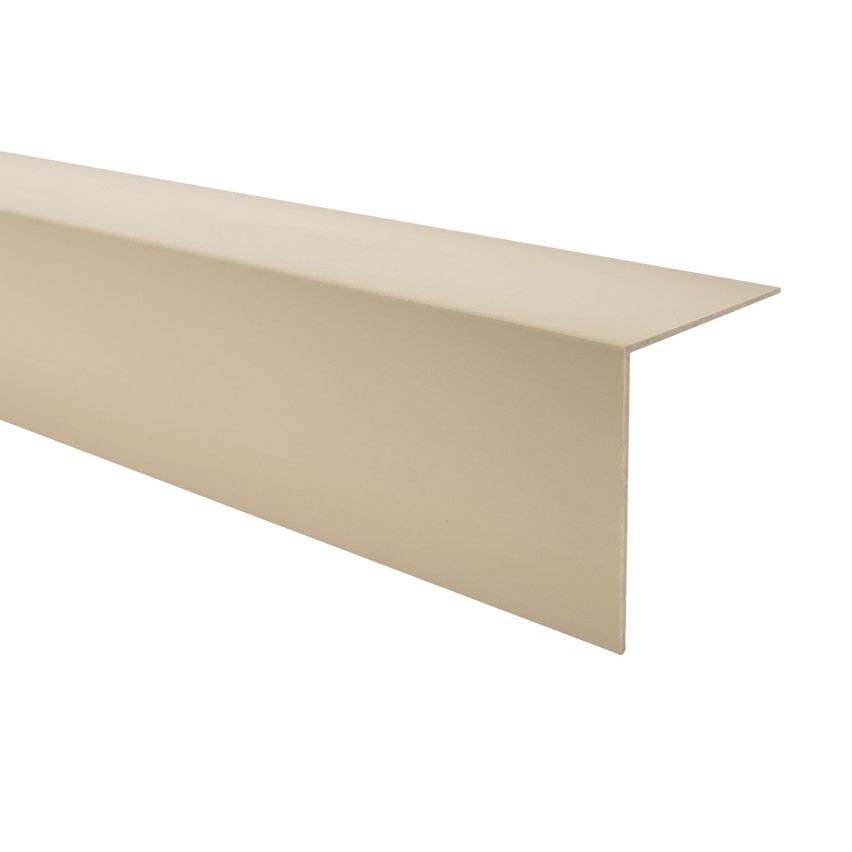 PVC Styv hörnprofil, plast, kantskydd, beige