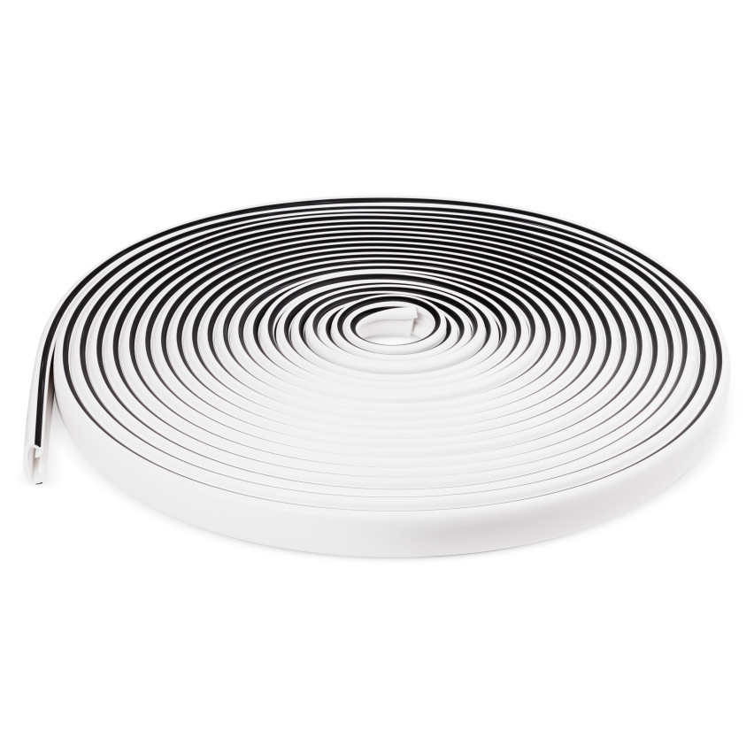 PVC ledstångslist LUX, ledstångsprofil, ledstång 40x8mm vit/svart