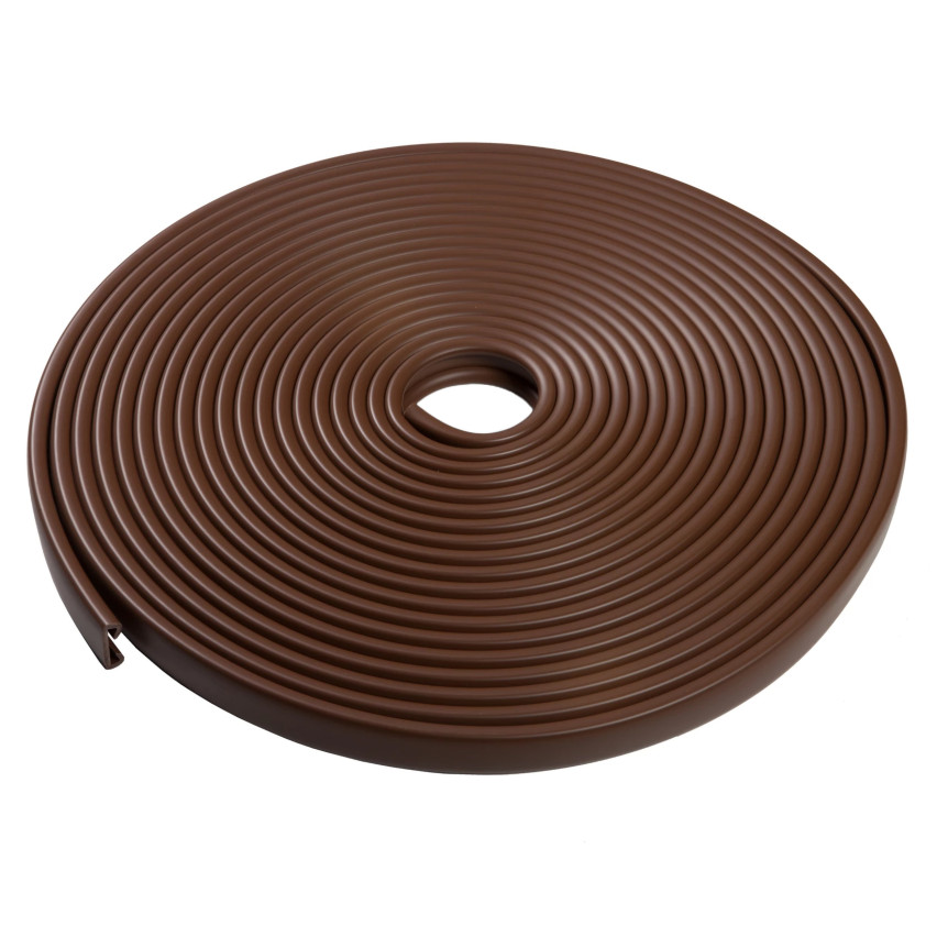 Ledstång trappa PVC PREMIUM 40x8 mm, 1 m, brun, handräcke i mjuk