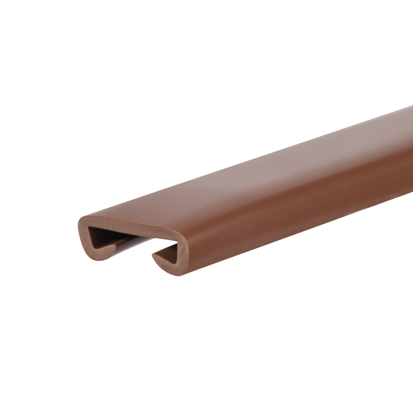 PVC ledstång, ledstång för trappor, trappräcke, PREMIUM, 40x8mm, brun, 1m