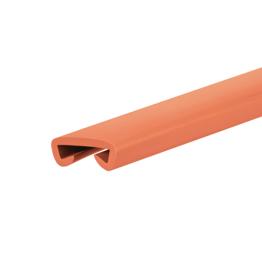 Ledstång trappa PVC PREMIUM 40x8 mm, 1 m, Tegelsten, handräcke i mjuk
