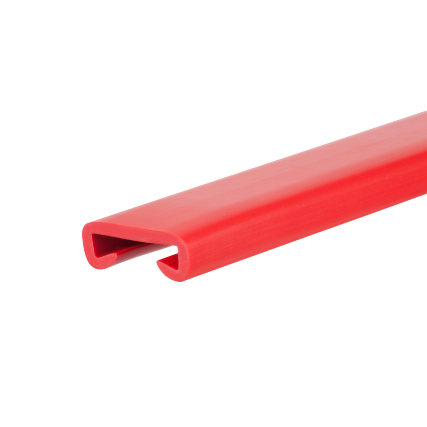 PVC ledstång, trappledare, PREMIUM, 40x8mm, röd, 1m