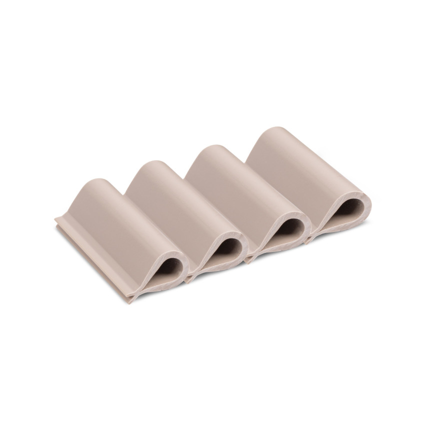 Klämma för fastsättning av panelremsa - staketband, beige