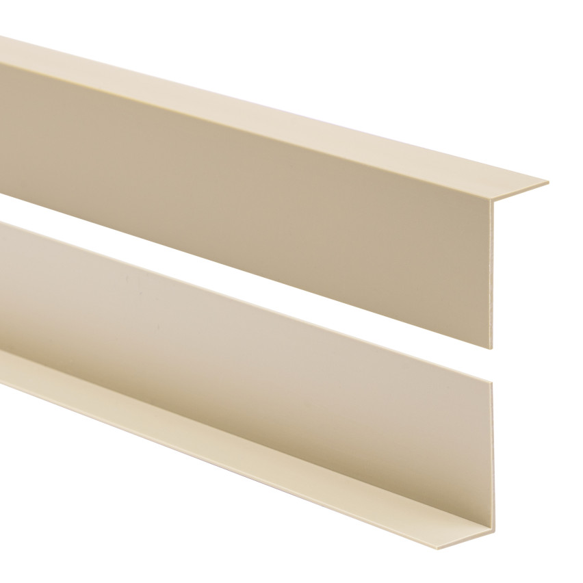 PVC Styv hörnprofil, plast, kantskydd, beige