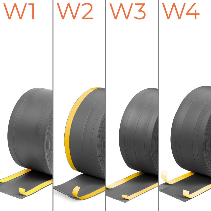 Mångsidig PVC-list 4-i-1 – Självhäftande Avslutningspanel, 120 mm, Mörkgrå