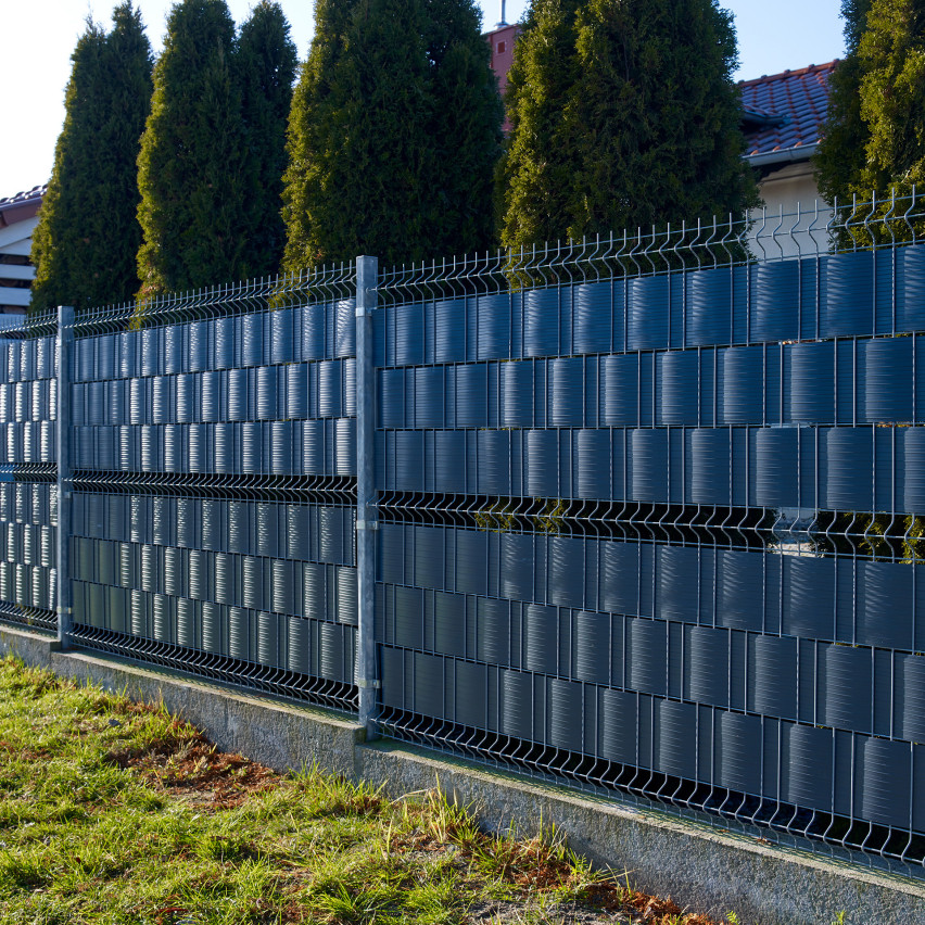 Hård PVC Privacy Strips Privacy Roll Double Bar Fence Garden Fence Strips Höjd 19cm Tjocklek: 1,2 mm, Beige RAL1019