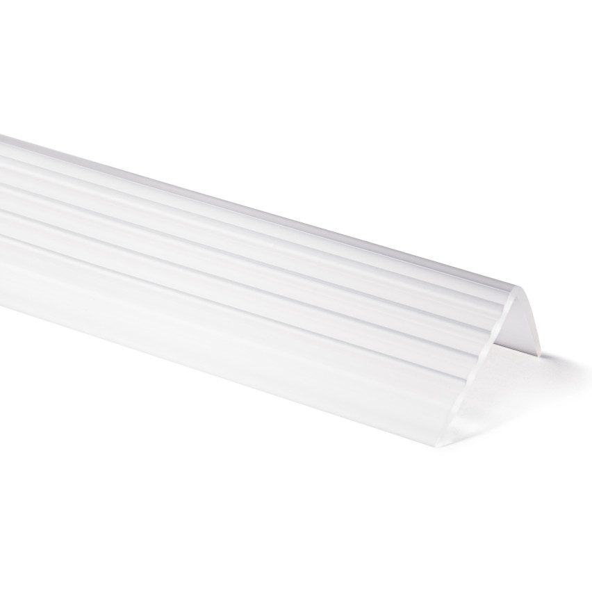 Halkfri trappkantlist PVC 40x25 mm, genomskinlig, självhäftande trapprofil med självhäftande tejp ND