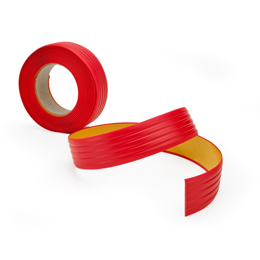 Självhäftande PVC-antislipstejp, halkskydd för trappor, halkskydd, 5 m, röd